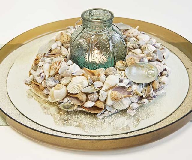 Zomerse schelpenkrans DIY