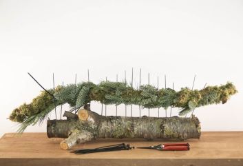 Natuurlijke kersttafelguirlande