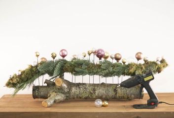 Natuurlijke kersttafelguirlande