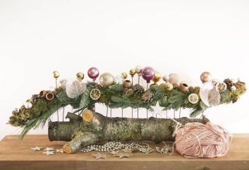 Natuurlijke kersttafelguirlande