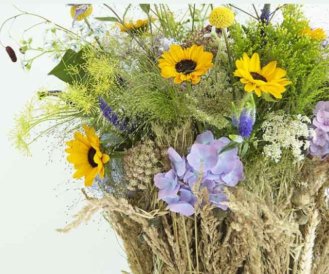 Nazomers plukboeket DIY