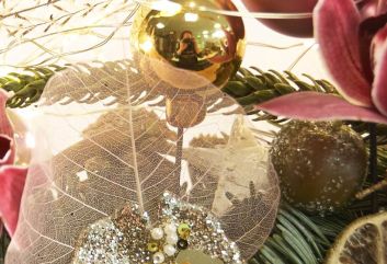 Natuurlijke kersttafelguirlande