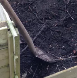 Compost in de tuin