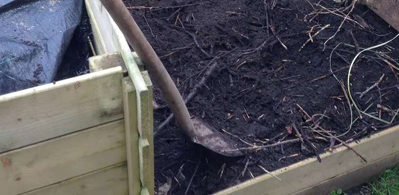 Compost in de tuin