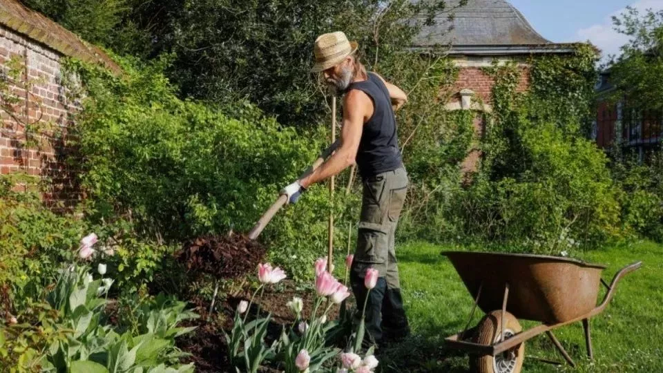 Afbeelding April op kasteel Hex: tuinbaas Gust is dol op brandnetels