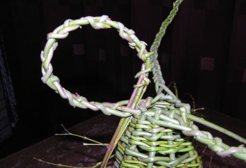 Vogelhuisje van wilgentakken