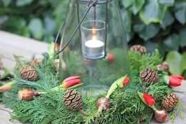 Tulpenkrans voor kerst