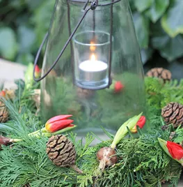 Tulpenkrans voor kerst