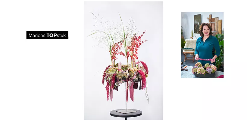 Kerstarrangement met clematispluizen door Marion Lemmen (video)