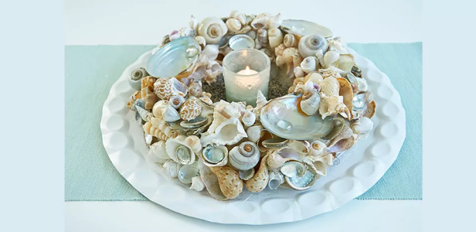 Afbeelding Zomerse schelpenkrans DIY