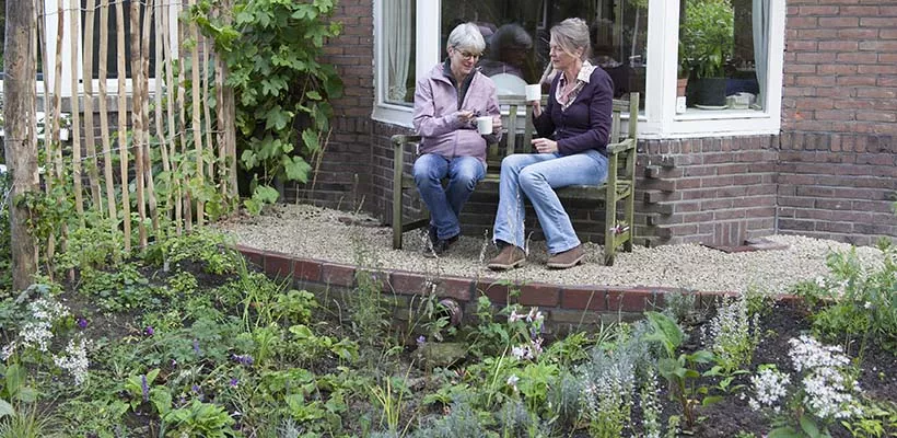 Tuin met een wadi