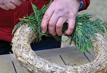 Tulpenkrans voor kerst