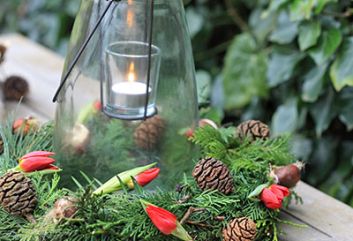 Tulpenkrans voor kerst