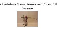 15 maart: Noord Nederlandse kampioenschappen bloemschikken