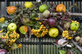 Nazomerkrans met lampionnetjes