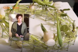 Voorjaarskrans met web van wol (video)