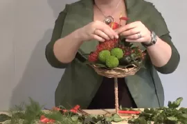 Bloemstuk op ondergrond (video)