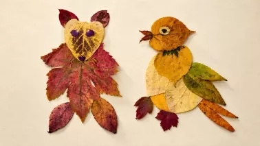 Herfstblaadjes verzamelen: maak er bladerdiertjes van
