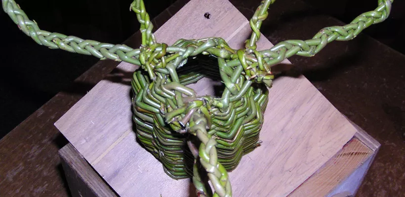 Vogelhuisje van wilgentakken