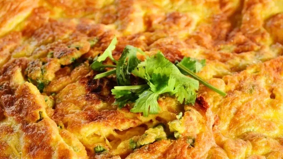 Afbeelding Pittige omelet met verse koriander en komijn