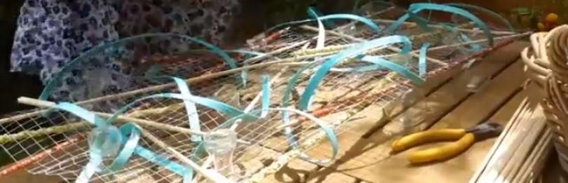 Zomers tafelstuk met kippengaas