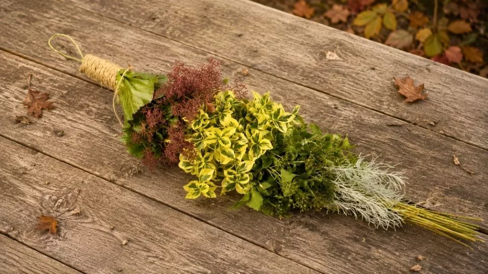 Afbeelding Ook de vogels eten mee: hangend winterstuk uit eigen tuin